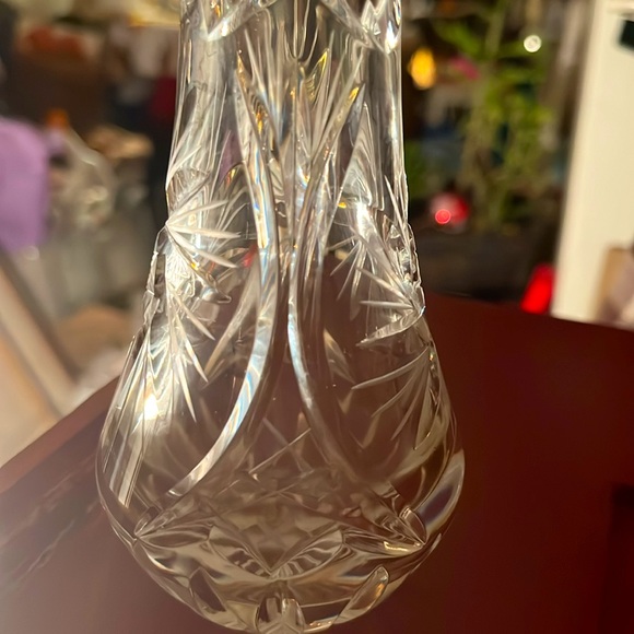 Vintage Lead cut Crystal fluted hand cut base with star design - Picture 12 of 12